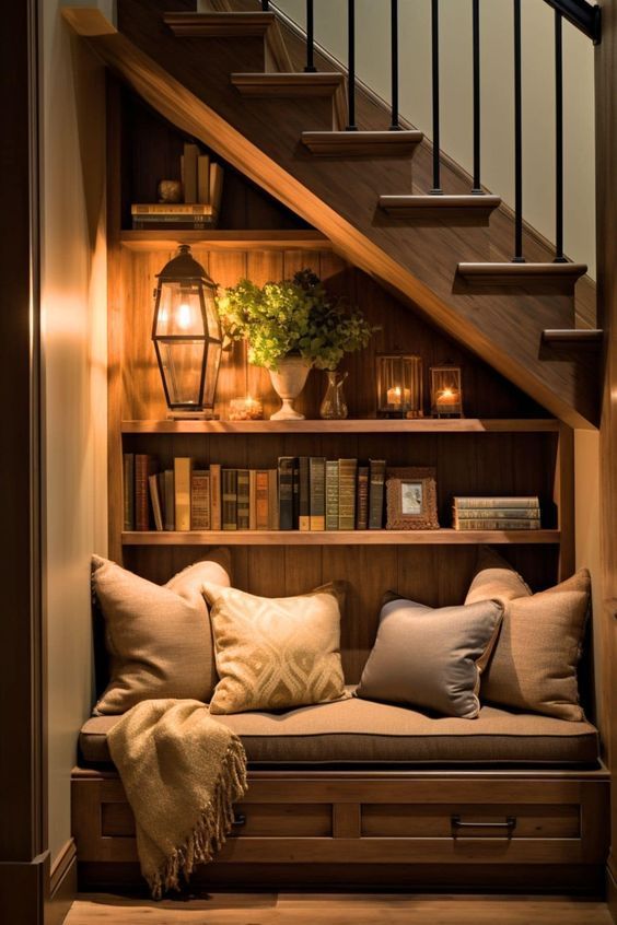 cozy reading nook
