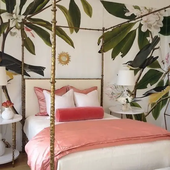 how to make your bedroom feel tropical for summer